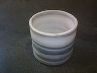 KUNSTHANDWERK-Vase aus Marmor Striato Olimpico-Berlin-in Italien hergestellt